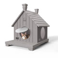 Joxxoaa Resin Outdoor Cat House – Waterproof and Ventilated Pet Shelter for Cats and Small Puppies; Easy to Assemble and Scratch-Resistant
