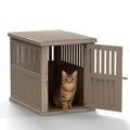 Joxxoaa Dog Crate & End Table, Indoor Furniture Style Pet Kennel for Small, Medium, Large & XL Dogs, Durable Composite,(Gray,Medium )