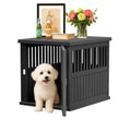 Joxxoaa Durable Dog Crate Furniture with Lockable Door,Dog House Indoor for Small Medium Large Dogs (Black, Large)
