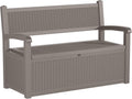 Joxxoaa 80 Gallon Outdoor Storage Bench Deck Box Waterproof Lockable,Outdoor Storage Furniture for Patio,Garden and Porch,Tools and Cushions（Grey）