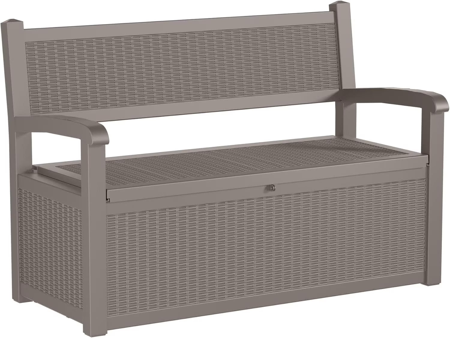 Joxxoaa 80 Gallon Outdoor Storage Bench Deck Box Waterproof Lockable,Outdoor Storage Furniture for Patio,Garden and Porch,Tools and Cushions（Grey）