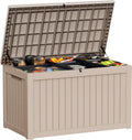 Joxxoaa 230 Gallon Resin Outdoor Deck Box, Waterproof Lockable Storage Box for Patio, Backyard and Garden Product Description