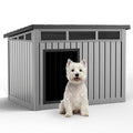 Joxxoaa Dog House for Both Indoor and Outdoor with Weatherproof Roof Removable Floors for Medium to Large Dogs Interior (Gray)