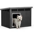 Joxxoaa Dog House for Both Indoor and Outdoor with Weatherproof Roof Removable Floors for Medium to Large Dogs Interior (Black).