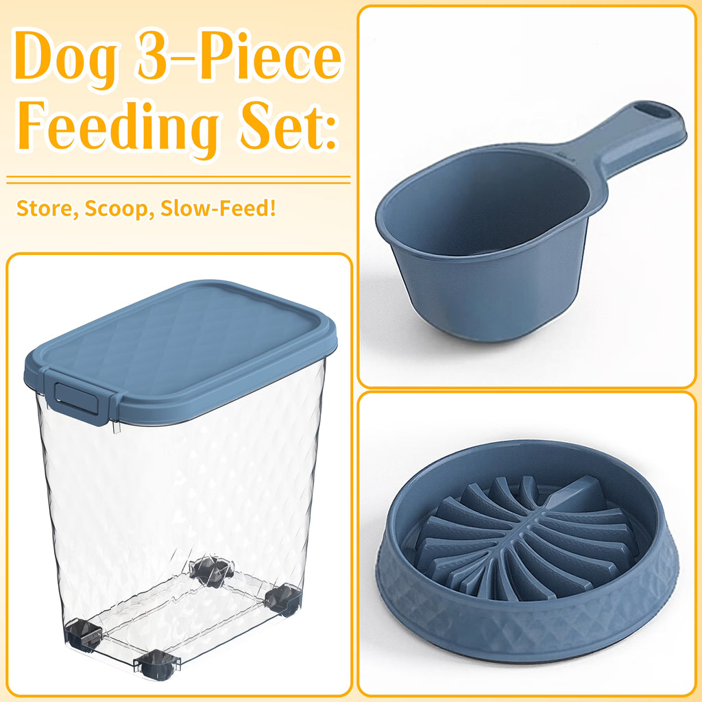 Joxxoaa Food Dispenser 31L, Food Storage Container Sealed Moisture Proof with Cup and Bowl for Kitchen Pantry Household, BPA-Free, 1 Pack Clear.