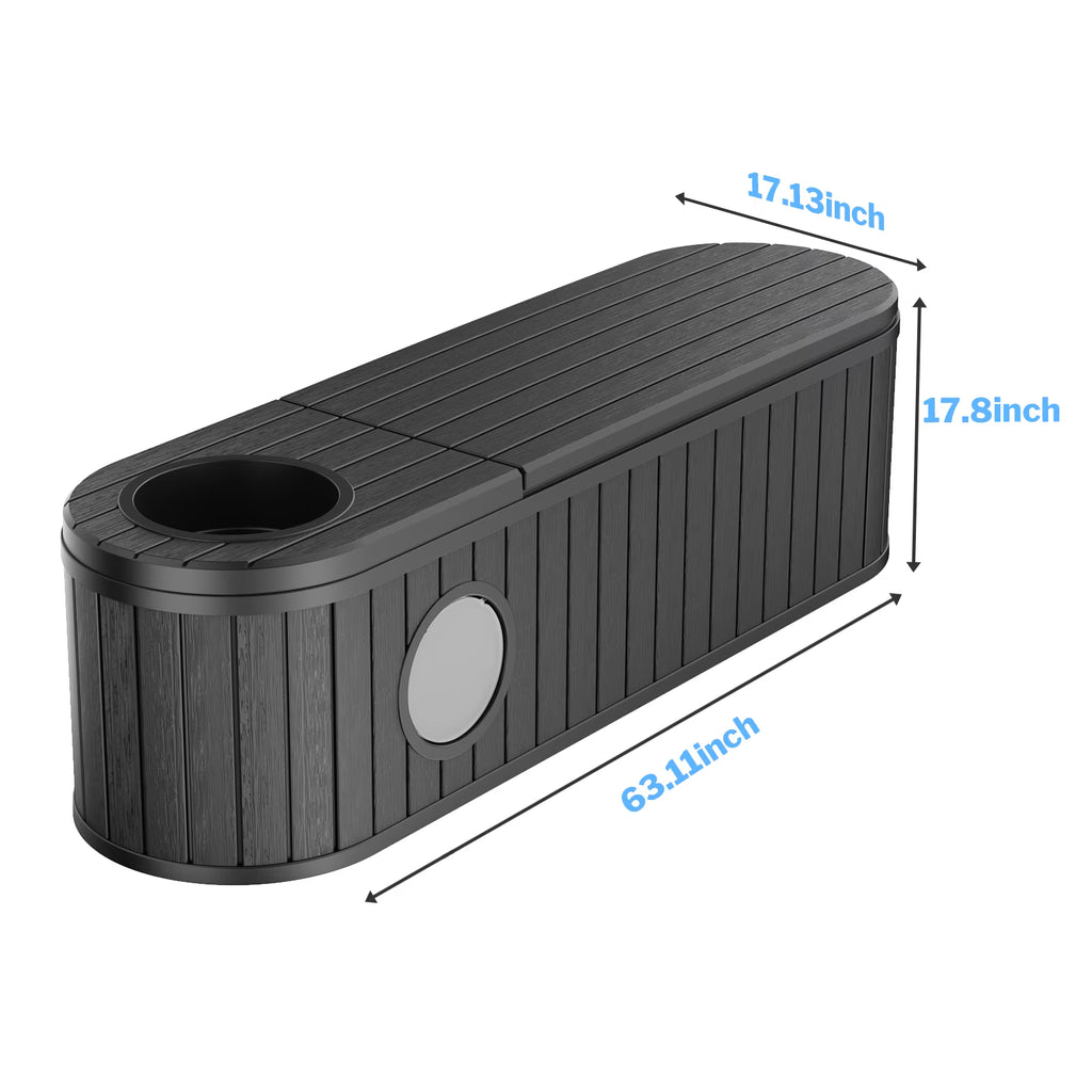 Joxxoaa Space-Saving Hidden Cat Litter Box, Weatherproof Resin Cat House with Ventilation for Indoor/Outdoor Use, Easy Assembly.