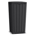 Joxxoaa Outdoor Resin Trash Hideaway, Large Capacity Waste Container with Lid for Patio Backyard Garden, Black.